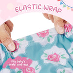 Durio Reusable Swim Diapers for Baby Toddler Newborn Washable Water Diapers for Swimming Beach Essentials Green Roses 2-3 T