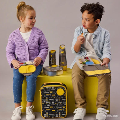 b.box Batman Insulated Lunch Bag for All Ages, Fits Our Lunch Box + Snack Box, or Mini Lunch Box + Snack Box, or Lunch Box + Water Bottle
