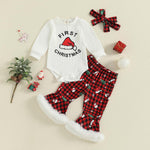 St Patricks Day Baby Girl Outfit Newborn Ribbed Shamrock Onesie Flare Pants Set Romper Bell Bottoms Spring Clothes