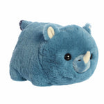 Aurora® Adorable Spudsters™ Rio Rhino™ Stuffed Animal - Round Shape Makes for Comforting Cuddles - Perfect for Kids All Ages and Animal Loving Adults - Blue 11 Inches