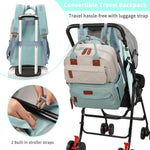Legestori Diaper Bag Backpack, Baby Diaper Bag for Girls Boys, Multipurpose Baby Backpack for Women, Large Baby Essentials Travel Bag with Insulated Pockets and Stroller Straps