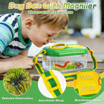 YongnKids Bug Catcher for Kids,28 Pcs Bug Catching Kit with Butterfly Net Magnifying Glass Insect Catcher Tweezers, Insects & Insect Cognition Cards,Outdoor Explorer Kit for Kids Age 3 4-8