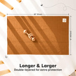 KeaBabies Organic Cotton Burp Cloths Baby Girl, Boy - 6-Pack Large Burping Clothes for Babies, Spit Up Rags, Super Soft & Absorbent Newborn Wash Towels, Gender Neutral, Non-Shrink (Stria, Terracotta)