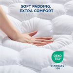 Bedsure Queen Mattress Pad - Quilted Fitted Mattress Topper Protector with 8-21 Inches Deep Pocket, Noiseless Breathable Bed Cover Padded, Machine Washable, White, 60x80 Inches