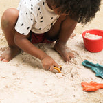 PlanToys® Sand Play Set Wooden Montessori Outdoor Sensory and Fine Motor Toy | Creative, Tactile and Imaginative Beach Learning Activity | Eco Friendly Sand Tools for Open Ended Play