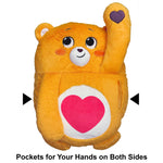 Happy Nappers: Care Bears 26" Pillow Pocket Pal - Tenderheart Bear - Plush Character Pillow Case, Animal Cover w/Weighted Paws, Huggable Companion, Kids