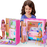 Barbie Dollhouse Playset, Getaway House with 11 Accessories Including 2 Chairs, 4 Play Areas & 360-degree Play