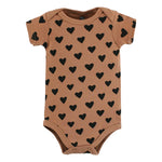 Hudson Baby Unisex Baby Cotton Bodysuits, Cinnamon Pink Prints, 12-18 Months
