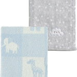 CREVENT 30''X40'' Cute Cozy Fluffy Warm Baby Blanket for Boys Infants Toddlers' Bedding Crib Cot Stroller, Baby Shower Birthday Newborn's Gift - Grey Cloud