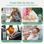 TOVVILD 10oz Breast Milk Storage Bottle for Momcozy 22oz Breast Milk Cooler, Collection Bottle Container for Fridge, Pumping Bottles Compatible with Spectra Wide Neck Flange, 4PCS