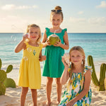 PATPAT Toddler Girl Floral Skater Multipack Dresses 2/3 Pack Spring Polka Dots Short Sleeve Priness A-line Dress