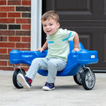 Simplay3 Galaxy Glider Ride-On Toy for Toddlers and Kids Ages 1-1/2 to 5 Years, 360-Degree Spinning Sensory Riding Toy for Kids, Blue