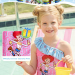 Disney Toy Story Cowgirl Jessie Girls Swimsuits UPF 50+ One Piece Bathing Suits Ruffle Hem Sport Summer Beach Swimwear Pink Quick Dry for Toddler Girls 2T