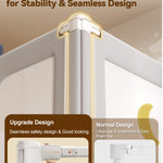 3 Piece Full Size Bed Rails for Toddlers, No-Drill Needed Baby Bed Rail Guard with Height Adjustable, Thickened Child Safety Side Railing Guards/Bedrail for Kids,Grey Bear Cute Design, 54x78.7x78.7in