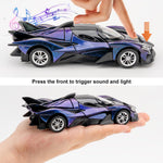Guarsiliymi 1:36 Collectible Project EVO Model Cars, Die-cast Toy Cars with Light and Sound, Alloy Pull Back Car for Kids Adults Birthday Gift (Purple)