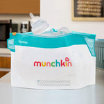 Munchkin Sterilize Microwave Bottle Steam Sterilizer Bags, for Baby Bottles, Pump Parts and More, 30 Uses per Bag, 6 Pack