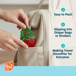 RaZbaby Fruit Koolers 3-Pack Koolers Water-Filled Teethers – Fun Fruit-Inspired Cooling Relief for 3M+ | Safe, BPA-Free Teether That Soothes Tender Gums