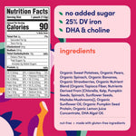 Cerebelly Organic Baby Food Pouches, Spinach Strawberry Dairy-Free Smoothies, 16 Nutrients, No Added Sugar, Fiber & Non-GMO, 4oz, 12 Pack