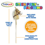 Nature Bound Stick Horse | Plush Handcrafted Hobby Horse Provides Fun Pretend Play for Toddlers & Preschoolers | Handsewn Head, Sturdy Wood Stick, Plus Neighing & Clip-Clop Sounds