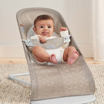BabyBjörn Bouncer Balance Soft, Light Grey Frame, Mesh, Gray Beige/White (005144US)