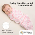 3-Pack Organic Baby Swaddle Sleep Sacks - Swaddles for Newborns, Infant 0-3 Months, Baby Girls, Boys, Soft & Snug Newborn Sleep Sack, Nursery Swaddling Blankets, Velcro Closure (Blossom)