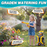 Kids Car Wash Toy Pressure Washer Playset with 1.3L Tank & Manual Pump Spray Gun, Outdoor Summer Water Toys for Toddlers, Portable Cleaning Pretend Play Gift for Boys Girls Ages 3+
