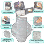 Portable Changing Pad for Baby Shower Gifts & New Mom Gifts, Travel Diaper Changing Pad for Newborn, Large Waterproof Baby Changing Mat, Foldable & Detachable Diaper Changing Station by Pillani