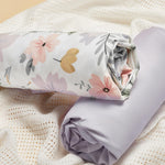 TILLYOU Baby Crib Sheets for Boys Girls, Super Soft Toddler Bed Sheets, 2 Pack Sheets for Standard Crib Mattress 28x52in, Brilliant Little Flowers