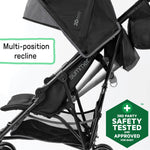 Summer by Ingenuity 3D Mini Convenience Stroller – Lightweight Stroller with Compact Fold, Multi-Position Recline, Canopy with Pop Out Sun Visor and More – Umbrella Stroller for Travel and More, Gray