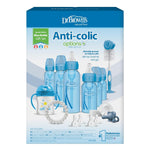 Dr. Brown's Natural Flow® Anti-Colic Options+™ Narrow Bottle to Sippy Gift Set with Soft Silicone Sippy Spout, Removable Silicone Handles, Travel Cap and Bottle Brush