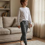Avsead Toddler Boys Pants Sweatpant,4 Pack Pull On Cotton Jogger Outfits Clothes Sweat Pant Navy/Light Gray/Black/Dark Gray 3t
