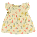 Gerber Baby Girls Cotton Dress and Diaper Cover Set, Fruit, 3-6 Months