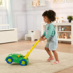 Melissa & Doug Sunny Patch Snappy Turtle Lawn Mower - Pretend Play Toy for Kids Turtle-Themed Pretend Kids Lawn Mower Developmental Push Toy for Toddlers