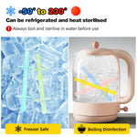 Fu Store Hollow Teether Tube Chew Straw Toy for Infant Toddlers Silicone Tubes Teething Toys for Babies 3-12 Months BPA Free/Freezable/Dishwasher and Refrigerator Safe (5 Pack)