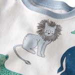 little planet by carter's unisex-baby Baby and Toddler 2-piece Pajamas made with Organic Cotton, Safari Print, 6 Months