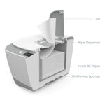 PureBaby™ Wipe Warmer with Digital Display - Easy-Feed Dispenser with 3 Heat Settings, LCD Display, 80 Wipe Capacity, Naturally Steam Heated for Comfort and Safety for Baby