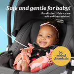 Graco Gomax Infant Car Seat, Orchid Haze, Lightweight, Reclining Rear Facing Car Seat Installs Without a Base
