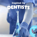 Oral-B iO Kids Limited Rechargeable Electric Powered Toothbrush, Stitch - Automatic Pressure Sensor - 3 Cleaning Settings - Music Timer - 28 Day Battery Life - Travel Case