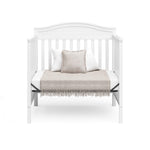 Graco Stella 4-in-1 Convertible Mini Crib with Bonus Mattress – Includes Bonus 2.75 Inch Thick Mattress with Water-Resistant Cover, Converts to Twin Bed, Ideal Crib for Small Spaces (White)