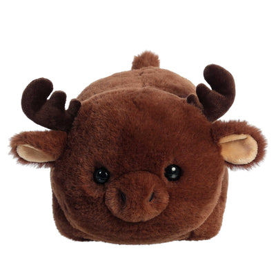 Aurora® Adorable Spudsters™ Morty Moose Stuffed Animal - Round Shape Makes for Comforting Cuddles - Perfect for Kids All Ages and Animal Loving Adults - Brown 10 Inches