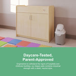 Foundations Mini Diaper Pail with Airtight Lid, Durable & Odorless Diaper Disposal, Large Capacity, Holds up to 30 Newborn Diapers, Refill with Any Bags, Baby Registry Gift - Pink