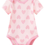 ZAVBABY Newborn Baby Girls Bodysuits Rib Summer Infant Clothes Outfit Set 9-12 Month