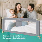 UWRVH Bed Rails for Toddlers，Toddler Bed Rails，Bed Rail for Baby - Adjustable Height Bed Guard with Child Safety Lock, Universal Fit for King/Full/Twin Beds (Grey, 1 Side 82.5Inch)