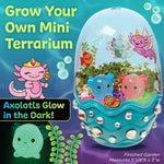 Creativity for Kids Mini Garden: Axolotl Terrarium - STEM Science Kit for Kids, Axolotl Arts and Crafts for Kids, Kids Gifts | Spring Gifts & DIY Girls Toys (Ages 6+)