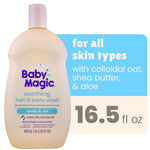 Baby Magic Soothing Hair & Body Wash | Soothes and Cleanses Baby's Delicate Skin | Tear-Free | Vanilla and Oats | 16.5 fl oz.