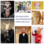 SELEAD Foam Clay White 500g - Moldable Air Dry Ultra-Light Modeling Clays for Adult Cosplay, Sculpting, Arts & Crafts - with 80g Colored Clay