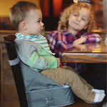 Nuby Easy Go Booster Seat - Travel Booster Seat for Babies and Toddlers - Holds Up to 50 Pounds - 9+ Months - Gray