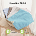 KeaBabies Cotton Muslin Burp Cloths Baby Boy, Girl - 5-Pack Soft & Absorbent Burping Cloth for Babies, Large Baby Towels & Washcloths for Newborn, Spit Up Rags, No Shrink, 20x10 (Nimbus)