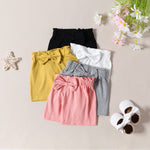 Xanbix Unisex Toddler Baby Shorts Breathable Cotton Flare Short 5-Pack in Grey White Black Yellow and Pink 9-12 Months