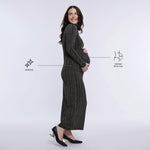 Motherhood Maternity Women's Long Sleeve Mesh Turtleneck Maxi Pregnancy Bodycon Dress, Gold Lurex
